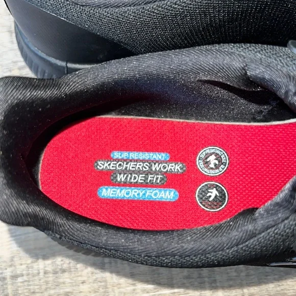 SOLD SOLD SOLD 👟Skechers 👟WORK Wide Fit Slip Resistant Slip On SneakersSize 8 - Picture 9 of 10
